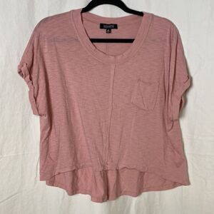 #138 LALA LAND cropped pink t shirt